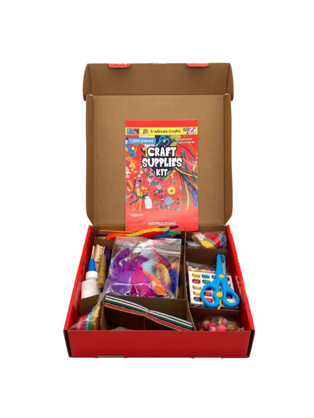 5-Minute Crafts1000-Piece Craft Supplies Kit 8 Organized Compartments Ages 6+ - Picture 3 of 15